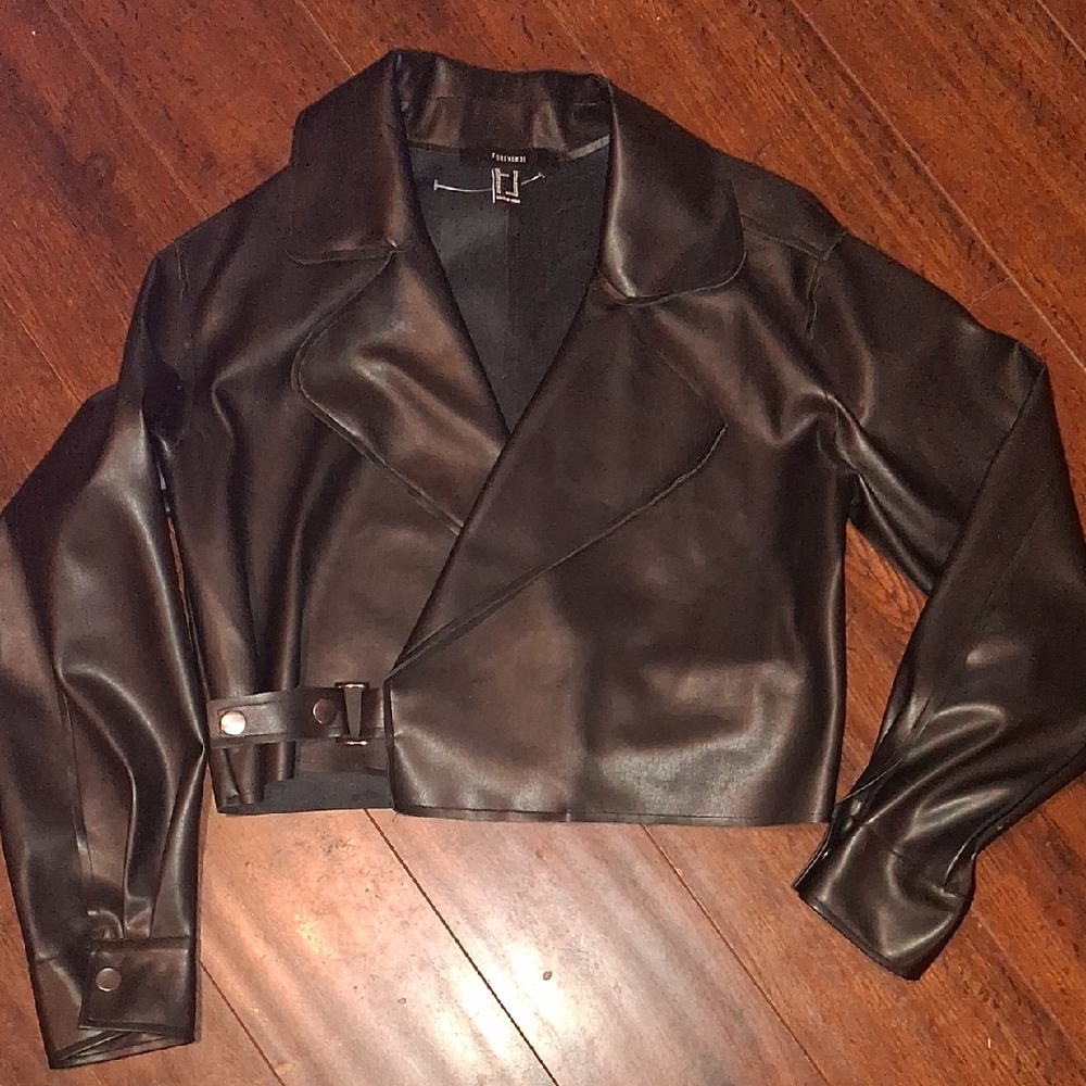 Forever 21 Black Feaux Leather Jacket